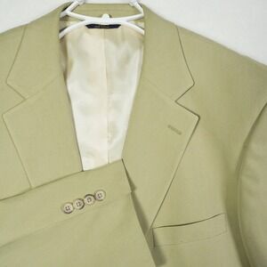 Brooks Brothers 346 Men's 100% Silk Khaki Blazer Sport Coat Jacket Size 48R